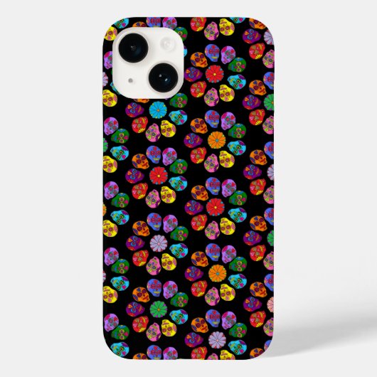 砂糖スカル花 Case-Mate iPhoneケース (裏面)