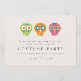 砂糖スカル衣装パーティー 招待状