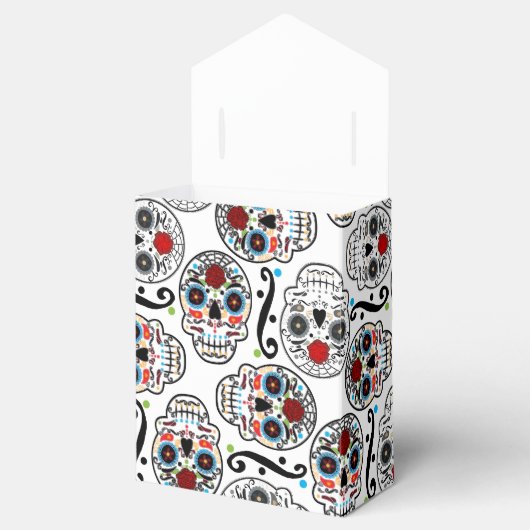 砂糖スカル誕生日パーティーお願いボックス*任意の色* フェイバーボックス (オープン)