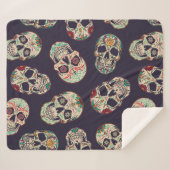 砂糖スカル シェルパブランケット (正面(横))