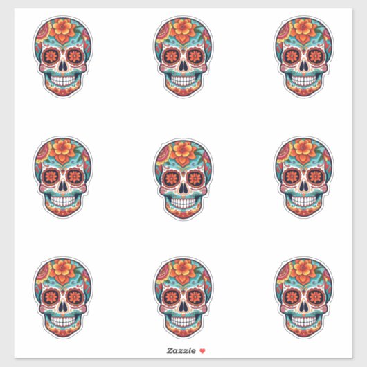 砂糖スカル シール (シート)