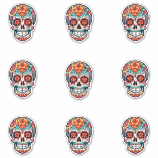 砂糖スカル シール (正面)