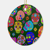 砂糖スカル セラミックオーナメント (左)