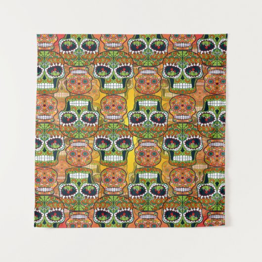 砂糖スカル タペストリー (正面)