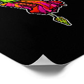 砂糖スカル&フラワー16"X20" ポスター (角)