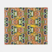 砂糖スカル フリースブランケット (正面(横))