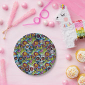 砂糖スカル ペーパープレート (パーティー)