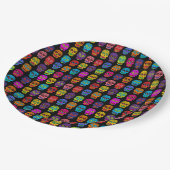 砂糖スカル ペーパープレート (アングル)