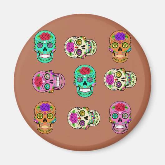 砂糖スカル マグネット (正面)