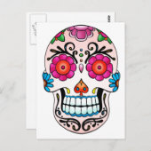 砂糖スカル – メキシコのタトゥー州の死の日 ポストカード (正面/裏面)
