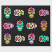 砂糖スカル ラッピングペーパー (フラット)