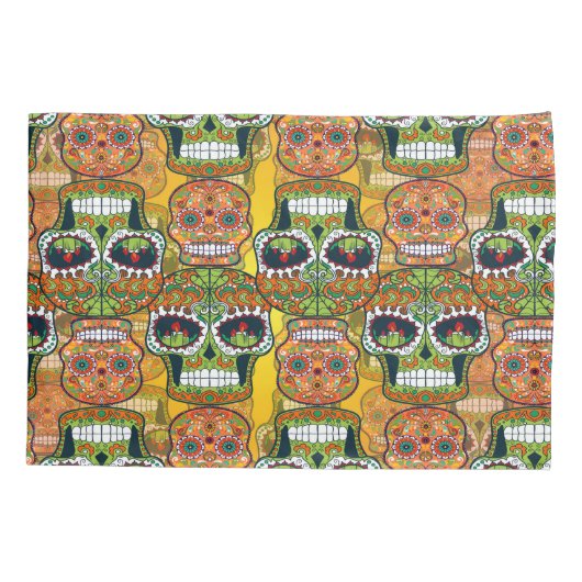 砂糖スカル 枕カバー (裏面)