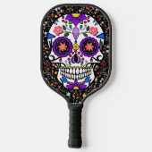 砂糖スカル – 死の日 – ディアデロスミュートス ピックルボールラケット (裏面)