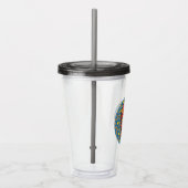 砂糖スカル – 死んだ日(青いデイジー)水 アクリルタンブラー (右)