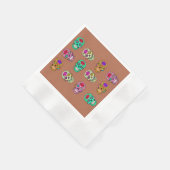 砂糖スカル 縁ありカクテルナプキン (角)