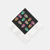 砂糖スカル 縁ありカクテルナプキン (角)