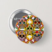 砂糖スカル 缶バッジ (正面&裏面)