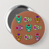 砂糖スカル 缶バッジ (正面&裏面)