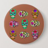 砂糖スカル 缶バッジ (正面)
