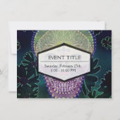 砂糖スカル（虹色）、ハート 招待状 (裏面)