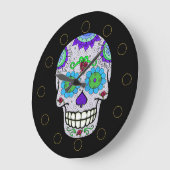 砂糖スカル、DOTD円形（大）壁時計 ラージ壁時計 (傾斜)