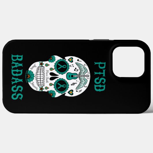 砂糖スカル...PTSD Case-Mate iPhoneケース (裏面 (横))