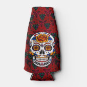 砂糖スカルCinco de Mayoあなたの名前をパーソナライズ ボトルクーラー (正面)