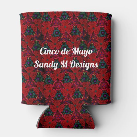 砂糖スカルCinco de Mayoあなたの名前をパーソナライズ 缶クーラー (裏面)