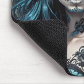 砂糖スカルNo 8青 マウスパッド (コーナー)