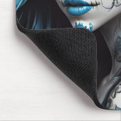 砂糖スカルNo 9青 マウスパッド (コーナー)