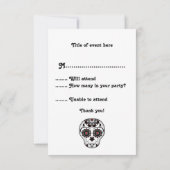 砂糖スカルRSVPパーティー 出欠カード (裏面)