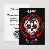 砂糖スカルRSVPパーティー 出欠カード (正面/裏面)