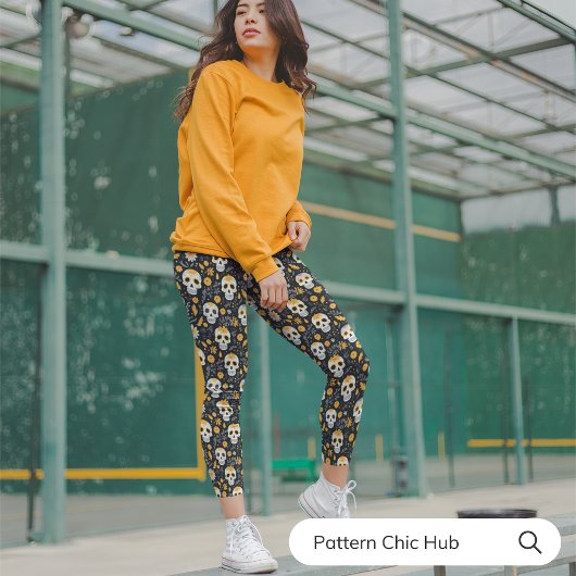 砂糖スタイリッシュスカルフローラスカジュアルポーツヨガ カプリレギンス