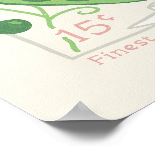 砂糖スナップエンドウ種子パケット ポスター (角)