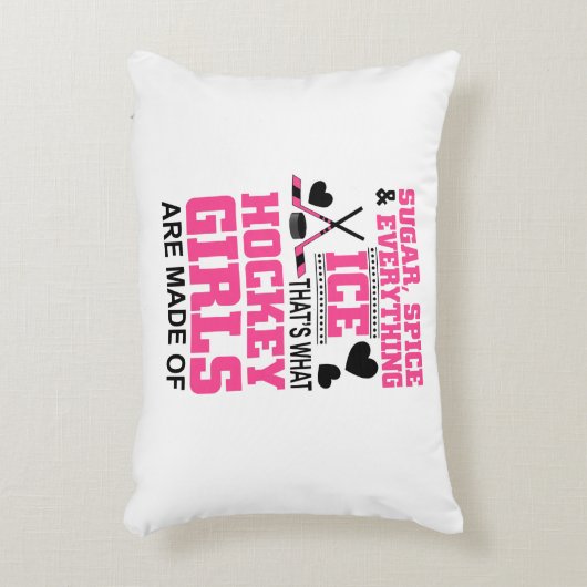 砂糖スパイスと全てのアイスガールホッケー アクセントクッション (正面(垂直))