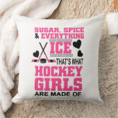 砂糖スパイスと全てのアイスガールホッケー クッション (ブランケット)