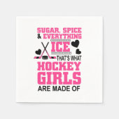 砂糖スパイスと全てのアイスガールホッケー スタンダードカクテルナプキン (正面)