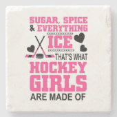 砂糖スパイスと全てのアイスガールホッケー ストーンコースター (正面)