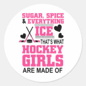 砂糖スパイスと全てのアイスガールホッケー ラウンドシール (正面)