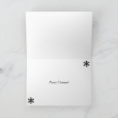 砂糖スプリンクルが飾られたクリスマスケーキ カード (内部)