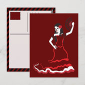 砂糖スペインのスカルダンサー ポストカード (正面/裏面)