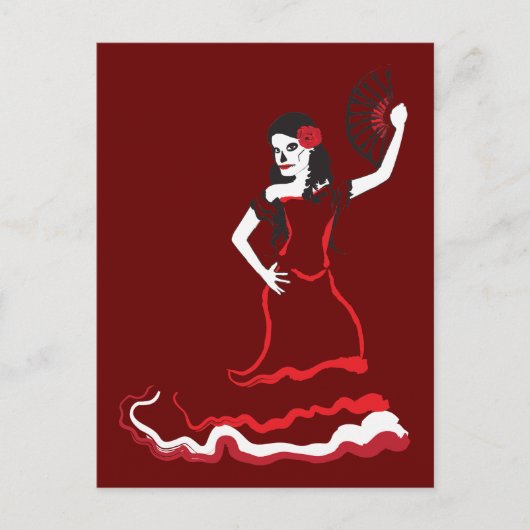 砂糖スペインのスカルダンサー ポストカード (正面)