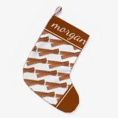 砂糖チュロ揚げ生地ペストリーチュロスプリント スモールクリスマスストッキング (正面 (吊り時))