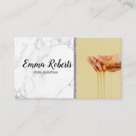 砂糖ペースト脱毛皮膚脱毛 名刺 (正面)