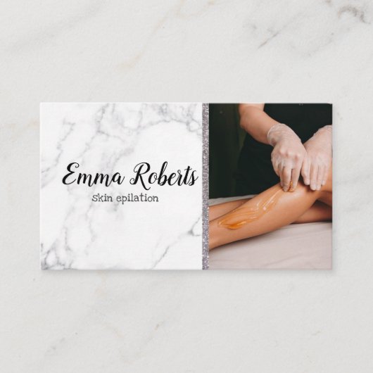 砂糖ペースト脱毛皮膚脱毛 名刺 (正面)