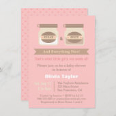 砂糖モダンとスパイスのベビーシャワー招待状 招待状 (正面/裏面)