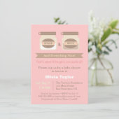 砂糖モダンとスパイスのベビーシャワー招待状 招待状 (スタンド正面)