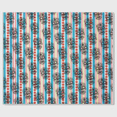 砂糖不気味スカルカラフルの死の日 ラッピングペーパー (フラット)