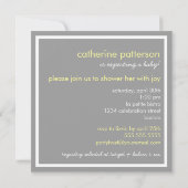 砂糖及びスパイスの中立ベビーシャワーの招待状 招待状 (裏面)