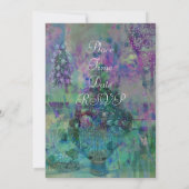 砂糖塵を払われたクリスマスのフルーツ 招待状 (裏面)